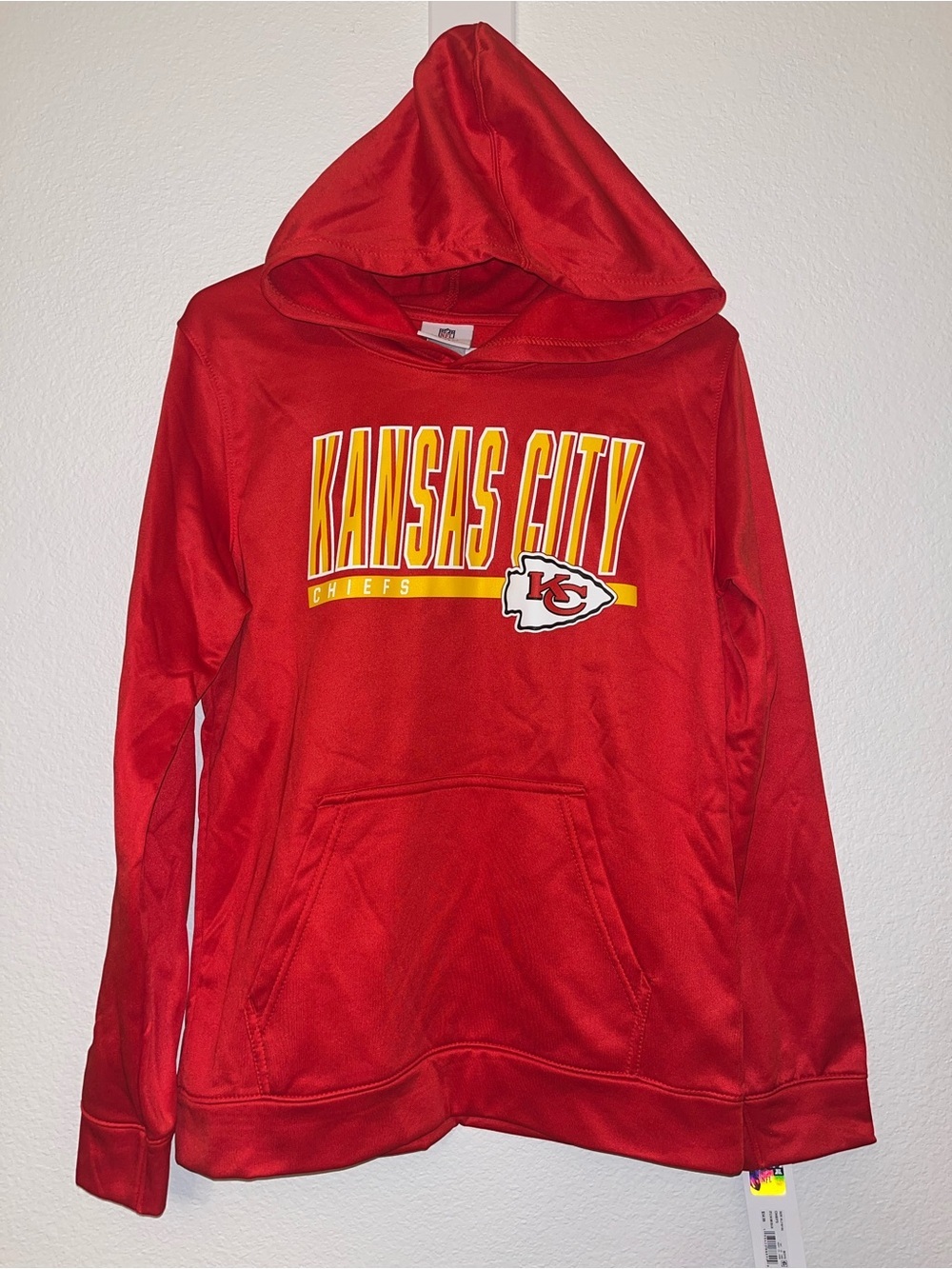 NWT Kansas City Chiefs Hoodie Red NFL Youth XL 16-18